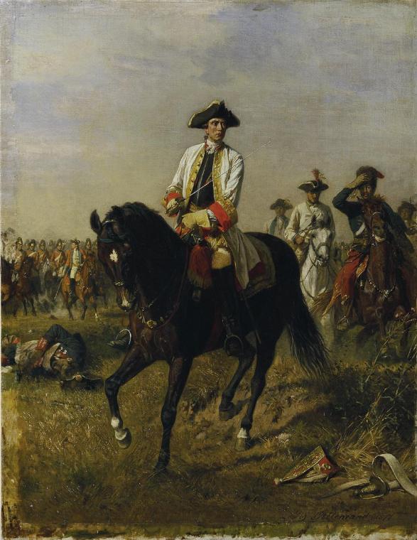Sigmund  L' Allemand, Feldmarschall Gideon Ernst Freiherr von Loudon, 1877, Öl auf Leinwand, 10…