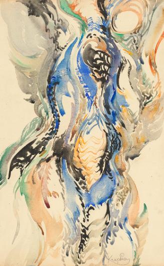 František Kupka, Komposition, 1919/1920, Gouache / Aquarell auf Papier, 36,5 × 22,8 cm, Dauerle…