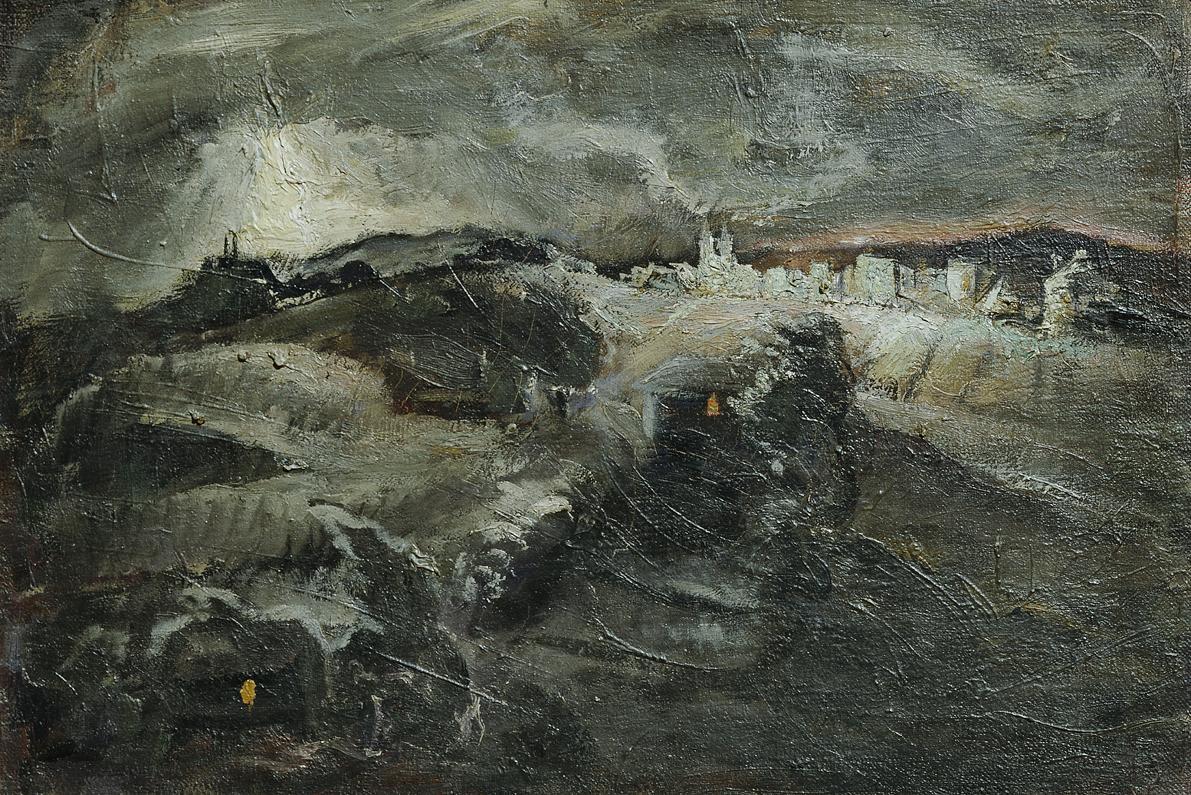 Felix Albrecht Harta, Blick auf Unter Sankt Veit, 1914, Öl auf Leinwand, 36 x 53 cm, Belvedere, ...