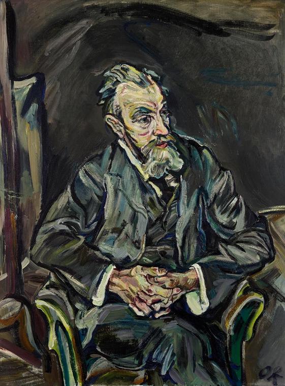 Oskar Kokoschka, Der Maler Carl Moll, 1913, Öl auf Leinwand, 128 x 95,5 cm, Belvedere, Wien, In ...