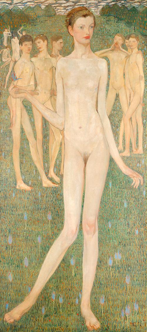 Elena Luksch-Makowsky, Adolescentia, 1903, Öl auf Leinwand, 171 x 78 cm, Belvedere, Wien, Inv.-…