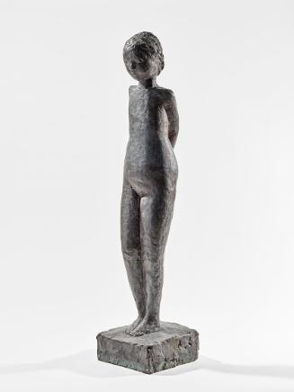 Anna Mahler, Childgirl, vor 1965, Bronze, 79,5 × 19 × 18 cm, Artothek des Bundes, Dauerleihgabe…