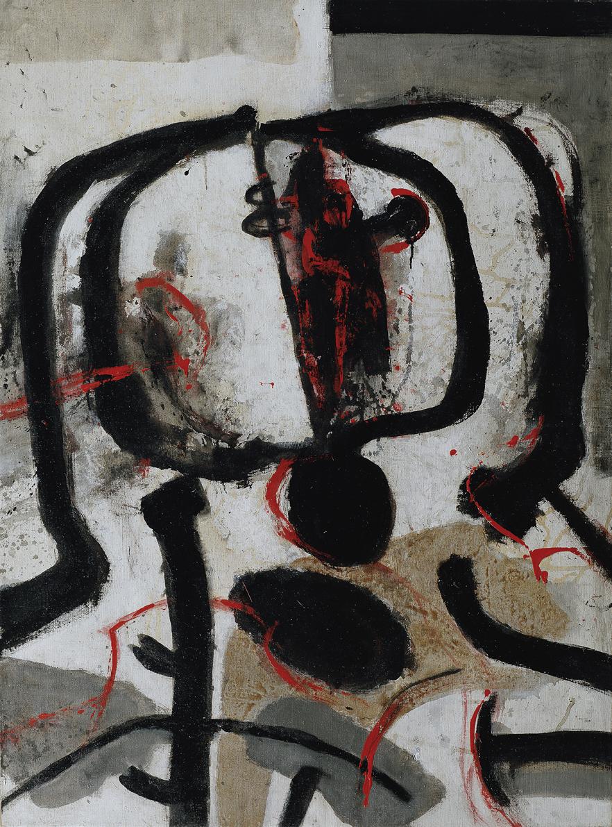 Walter Eckert, Doppelkopf, um 1990, Mischtechnik auf Leinwand, 140 x 100 cm, Belvedere, Wien, I…