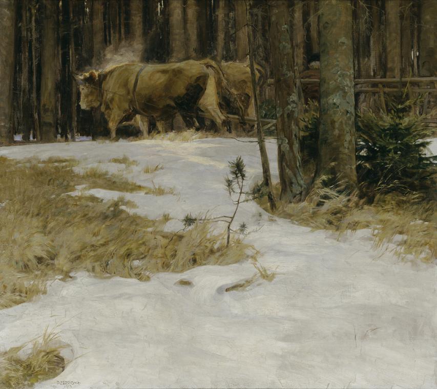 Fritz Zerritsch der Jüngere, Im Holz (In der Au), 1913, Öl auf Leinwand, 130,5 x 145,5 cm, Belv…