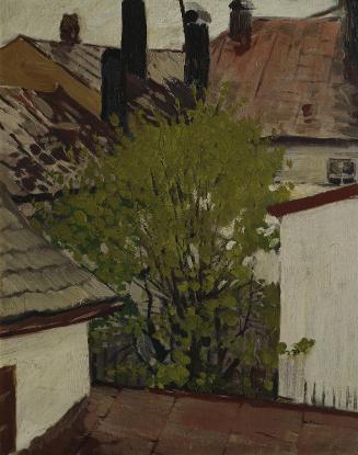 Ferdinand Andri, Motiv aus St. Pölten, vor 1900, Öl auf Leinwand, 57,5 x 46 cm, Belvedere, Wien…