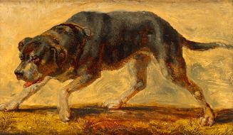 Johann Till, Hundestudie, um 1870/1880, Öl auf Karton, 12,5 × 21,8 cm, Belvedere, Wien, Inv.-Nr…