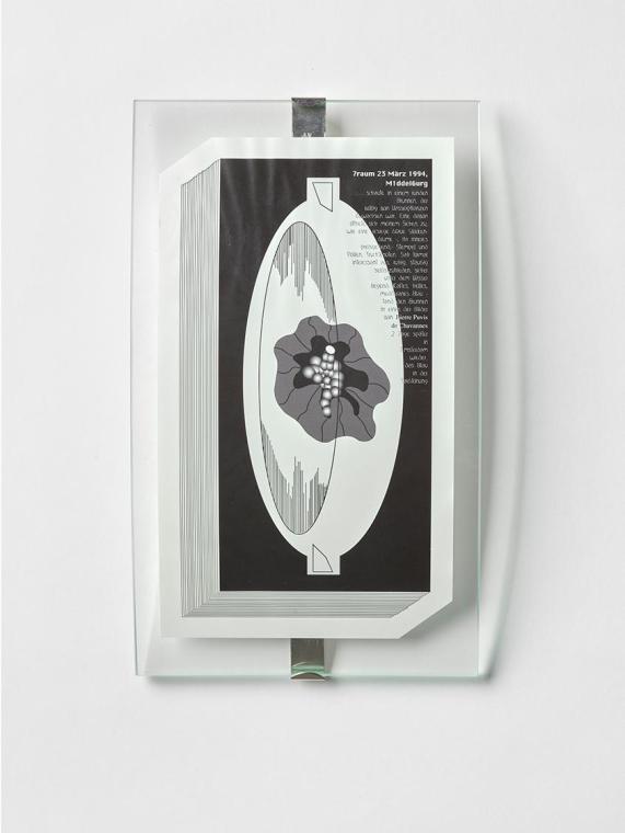 Irene Hohenbüchler, Rotunde, 1993, Papier, Glas, Metall, je: 30 × 17 × 3 cm, Belvedere, Wien, I…