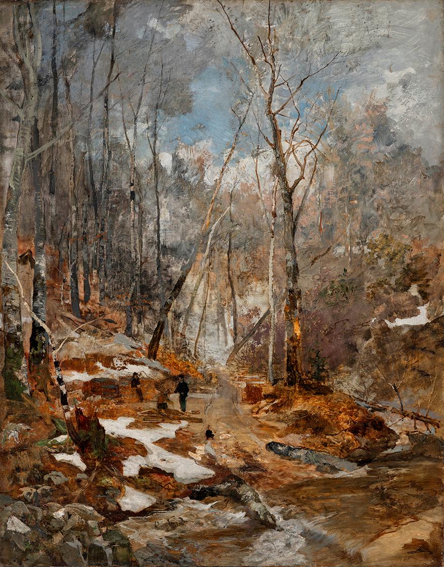 Emil Jakob Schindler, Februarstimmung, 1884, Öl auf Leinwand, 120 x 96 cm, Belvedere, Wien, Inv…