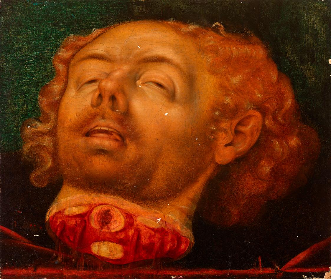 Nachfolge des Lucas Cranach d. Ä., Kopf des Holofernes oder Johannes des Täufers (Fragment), Sü…