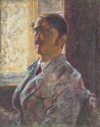 Robert Maurer, Selbstbildnis, um 1920, Öl auf Jute, ungerahmt: 70,5 × 56 cm, Belvedere, Wien, I…