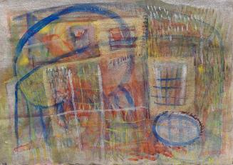 Christine Hohenbüchler, Ohne Titel, 1986, Aquarell und Lackstift auf Papier, beidseitig bemalt,…