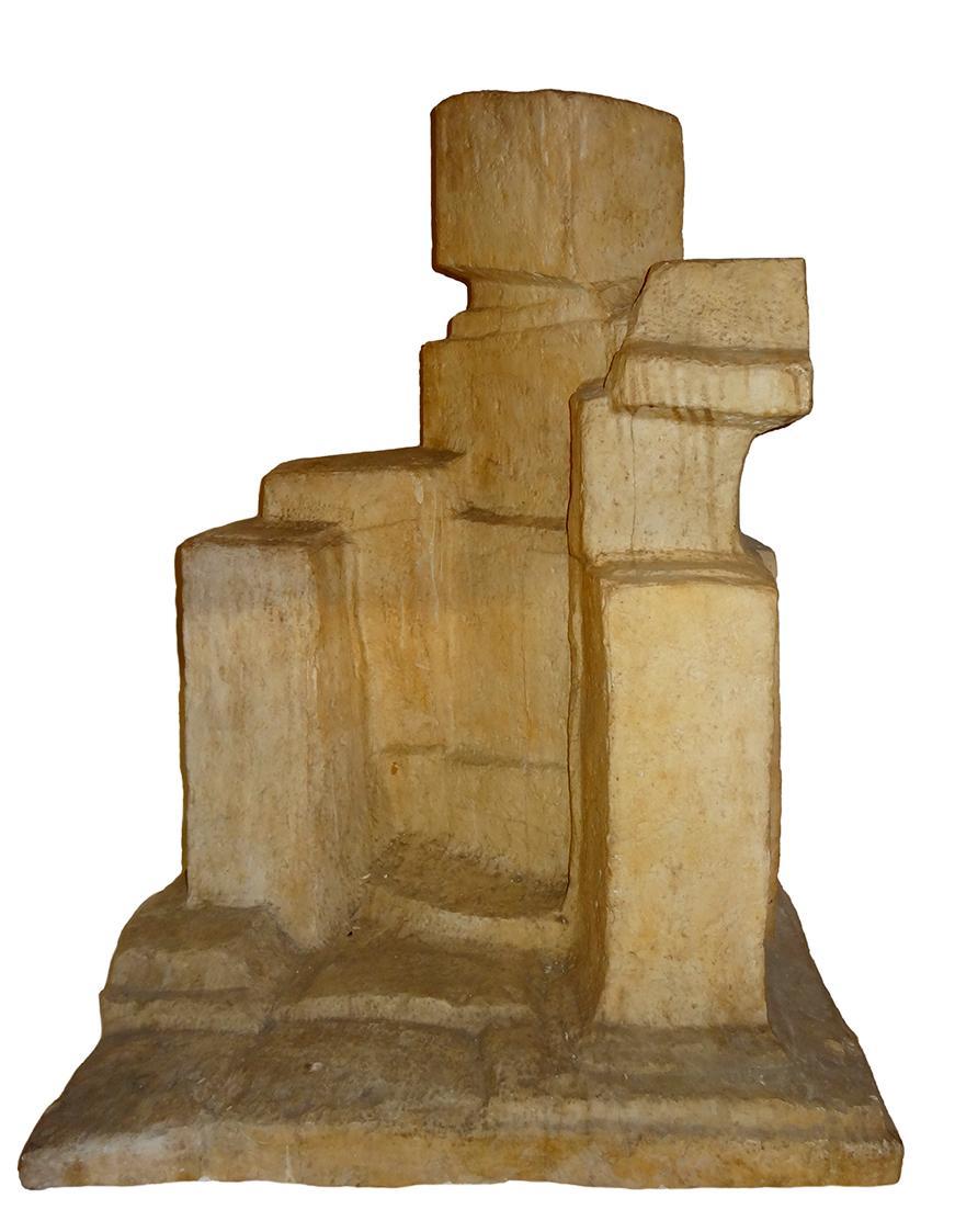 Fritz Wotruba, Große sitzende Figur, 1959, Gipsguss nach Tonmodell,  Bronze: 100 × 70 × 49,5 cm ...