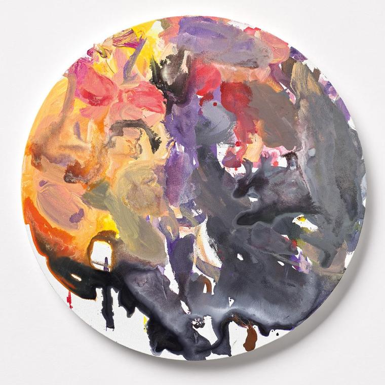 Elke Silvia Krystufek, Blurry, 2019, Acryl und Tinte auf Leinwand, 30 cm, Belvedere, Wien, Inv.…