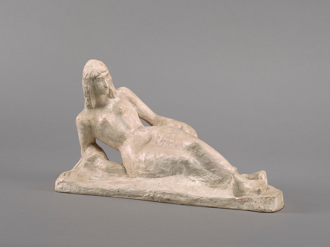 Fritz Wotruba, Kleine Liegende, Entwurf für das Grabmal Selma von Halban-Kurz, 1934, Gipsguss n…
