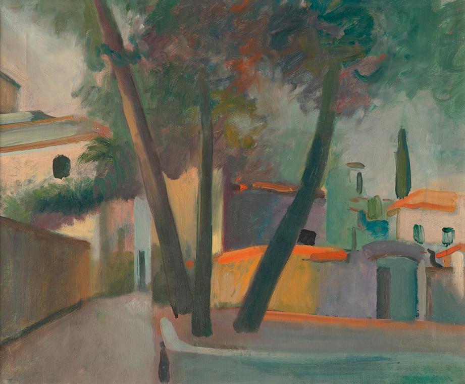 Georg Merkel, Cagnes-sur-Mer, 1927, Öl auf Leinwand, 53,5 × 65 cm, Belvedere, Wien, Inv.-Nr. 10 ...