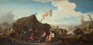Lagerleben mit Marketenderzelt, 1660/1720, Öl auf Leinwand, 73,5 × 146 cm, Belvedere, Wien, Inv…