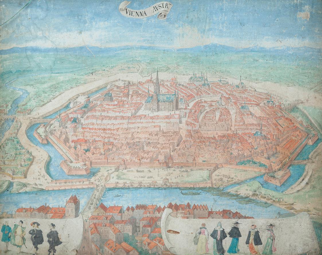 Ansicht von Wien aus der Vogelperspektive