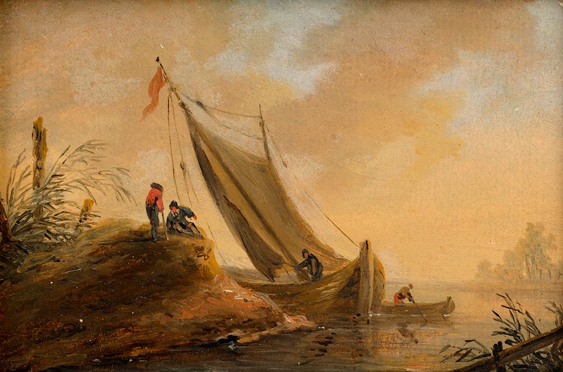 Johann Christian Brand, Seelandschaft, 1770/1800, Öl auf Karton, 7,7 × 11,6 cm, Belvedere, Wien…