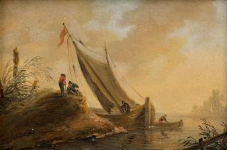 Johann Christian Brand, Seelandschaft, 1770/1800, Öl auf Karton, 7,7 × 11,6 cm, Belvedere, Wien…