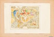 Franz von Matsch, Pax (Entwurf für einen Gobelin?), um 1929, Aquarell und Bleistift, 29 x 44,2 …
