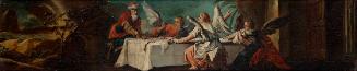Abraham bewirtet die Engel, 1650/1700, Öl auf Leinwand, 24,5 × 116 cm, Belvedere, Wien, Inv.-Nr…