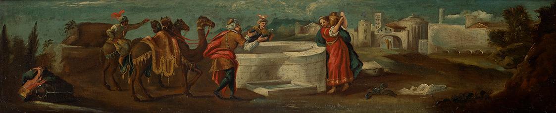Christus und die Samariterin am Brunnen, 1650/1700, Öl auf Leinwand, 29,5 × 136 cm, Belvedere, …