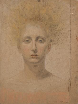 Franz von Matsch, Porträtstudie, um 1898, Pastell und Kohle, 43,2 x 32,4 cm, Belvedere, Wien, I…