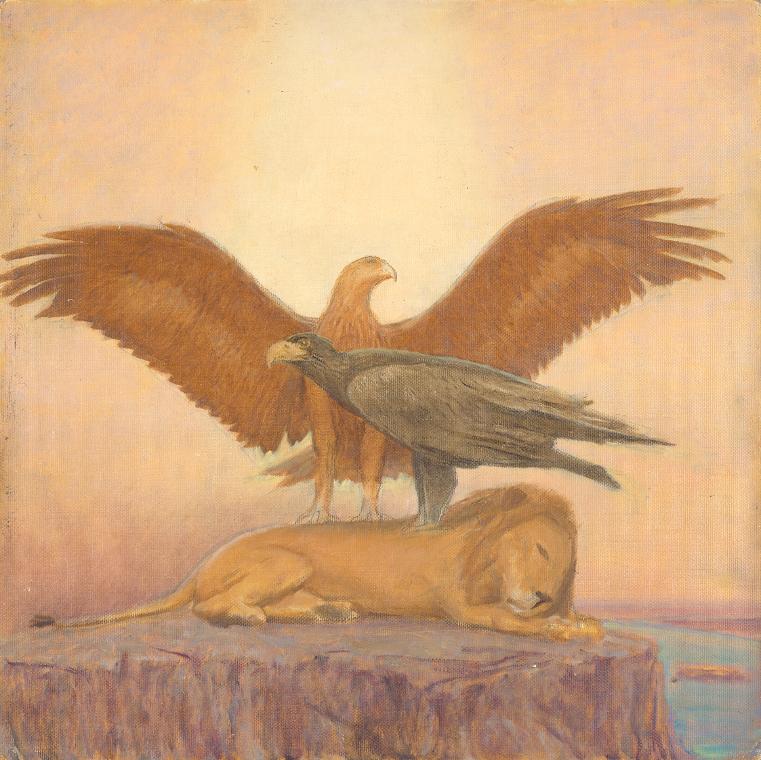 Franz von Matsch, Tierstudie, undatiert, Öl auf Karton, 44,7 x 44,9 cm, Belvedere, Wien, Inv.-N…