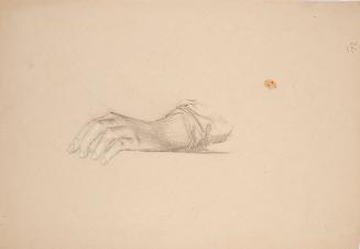 Franz von Matsch, Handstudie, undatiert, Kohle und Weißstift auf Papier, 31,7 x 45,2 cm, Belved…