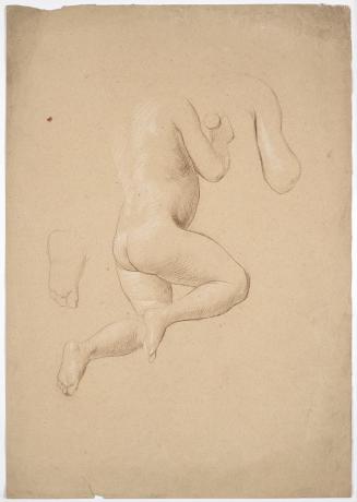 Franz von Matsch, Kinderaktstudie, undatiert, Sepia und Weißstift, 44,7 x 31,2 cm, Belvedere, W ...