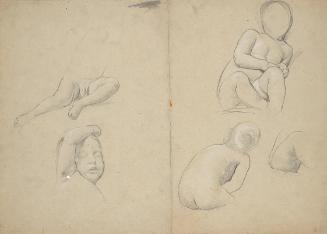 Franz von Matsch, Kinderaktstudien, um 1882, Bleistift, weiß gehöht, 32 x 44,5 cm, Belvedere, W…