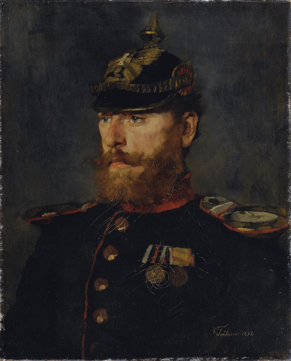 Wilhelm Trübner, Landwehroffizier, 1872, Öl auf Leinwand, 65 x 52 cm, Belvedere, Wien, Inv.-Nr.…