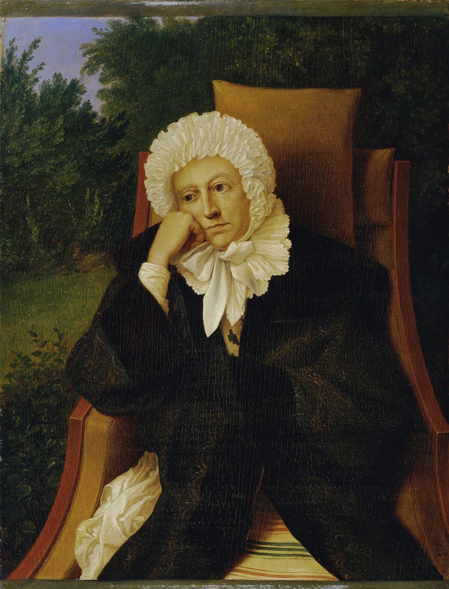 Ludwig Ferdinand Schnorr von Carolsfeld, Dame im Lehnstuhl, 1831, Öl auf Holz, 30 x 23 cm, Belv…