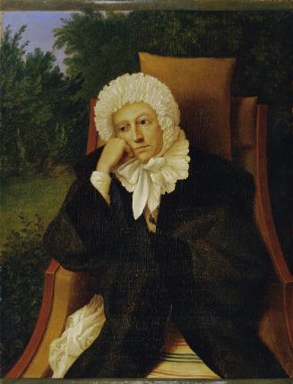 Ludwig Ferdinand Schnorr von Carolsfeld, Dame im Lehnstuhl, 1831, Öl auf Holz, 30 x 23 cm, Belv…