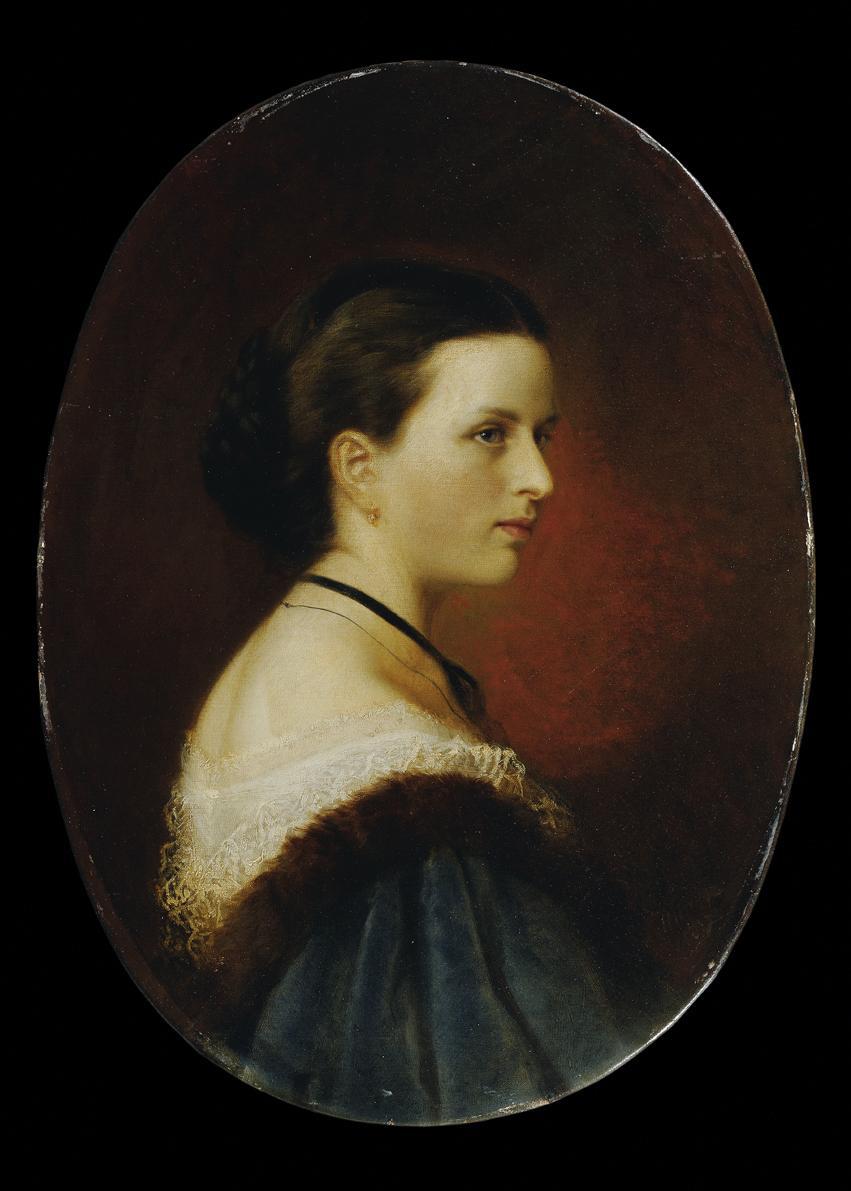 Otto Ritter von Thoren, Bertha von Thoren, 1857 Öl auf Leinwand, 68 × 50 cm (oval), Belvedere,  ...