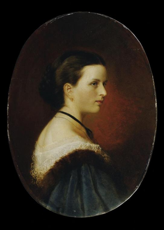 Otto Ritter von Thoren, Bertha von Thoren, 1857 Öl auf Leinwand, 68 × 50 cm (oval), Belvedere, …