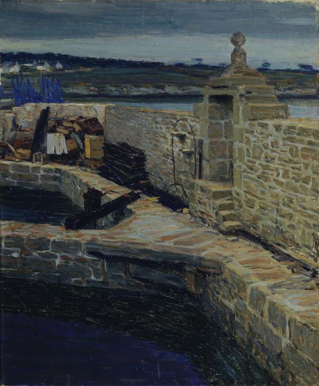 Max Kurzweil, Der Weiher (Concarneau), 1904, Öl auf Leinwand, 55 x 45,4 cm, Belvedere, Wien, In ...