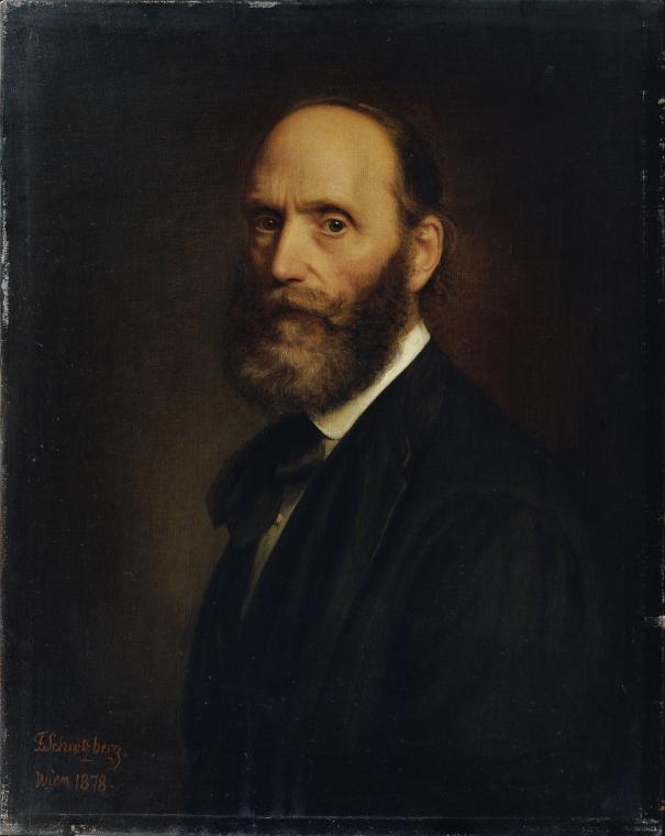 Franz Schrotzberg, Selbstbildnis, 1878, Öl auf Leinwand, 76 × 61 cm, Belvedere, Wien, Inv.-Nr. …