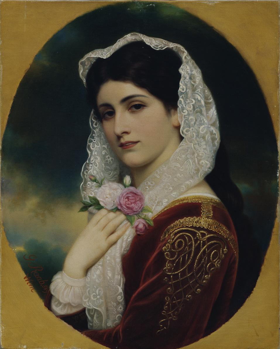 Georg Martin Ignaz Raab, Weiblicher Studienkopf, 1869, Öl auf Leinwand, 66 x 52,5 cm, Belvedere…