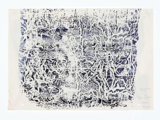 Lois Weinberger, Wege, 1978, Offsetfarbe auf Papier (Borkenkäfergänge), 31,5 × 24,5 cm, Belvede…