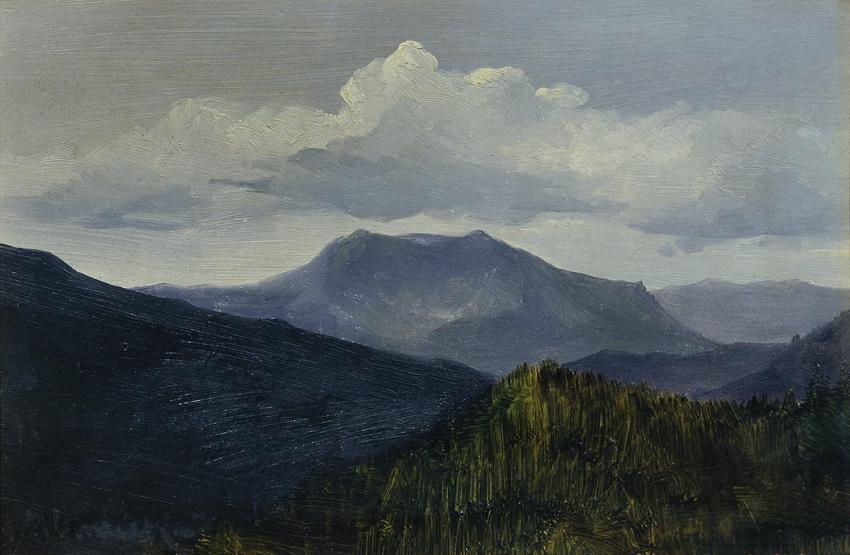 Anton Hlávacek, Der Schneeberg bei Gutenstein, 1900, Öl auf Papier, 17,3 x 27,5 cm, Belvedere, …