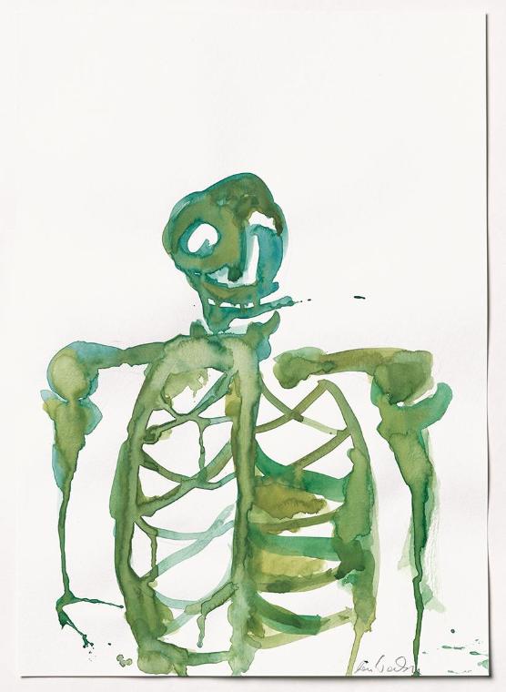 Lois Weinberger, Green Man, 2020, Aquarell auf Papier, 42 × 29,7 cm, Belvedere, Wien, Inv.-Nr. …