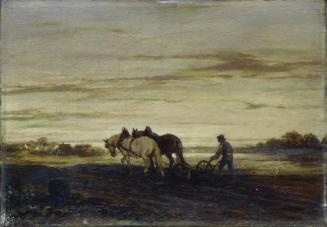 Carl Schweninger der Ältere, Der Ackersmann, Öl auf Leinwand, 26,5 x 38 cm, Belvedere, Wien, In…