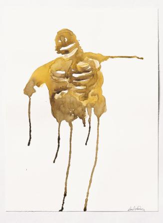 Lois Weinberger, Green Man, 2020, Aquarell auf Papier, 42 × 29,7 cm, Belvedere, Wien, Inv.-Nr. …