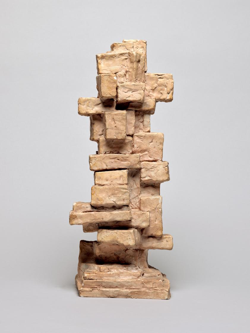 Fritz Wotruba, Figur IV, 1964, Gipsguss nach Tonmodell, 43 × 17,5 × 14,5 cm, Belvedere, Wien, I…
