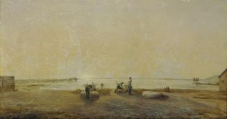 Ludwig Ferdinand Schnorr von Carolsfeld, Landschaft am Neusiedlersee, 1837, Öl auf Karton, 24 x…