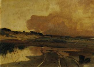 Toni von Stadler, Abend im Moor, 1889, Öl auf Holz, 18 x 23,5 cm, Belvedere, Wien, Inv.-Nr. 454…