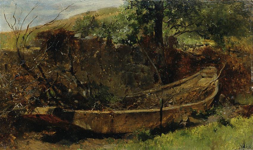 Johann Till der Jüngere, Boot, Öl auf Papier auf Karton, 20,5 x 35,5 cm, Belvedere, Wien, Inv.-…