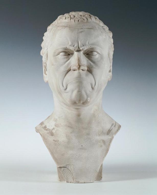 Franz Xaver Messerschmidt, Ein mürrischer alter Soldat, ("Charakterkopf Nr. 38"), vor 1923, Gip…