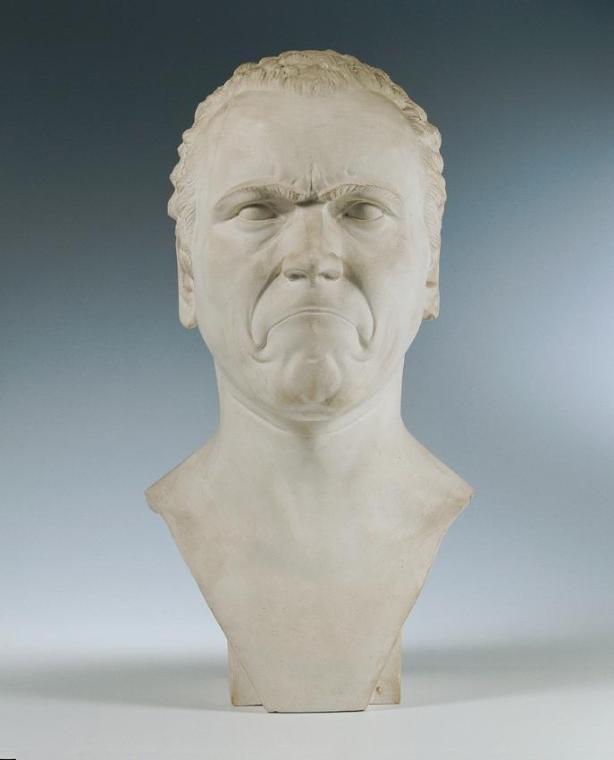 Franz Xaver Messerschmidt, Ein mürrischer alter Soldat ("Charakterkopf" Nr. 38), 1964, Gipsabgu…